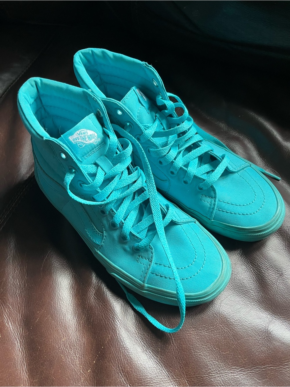 Vans Teal High-Top Canvas Sneakers
